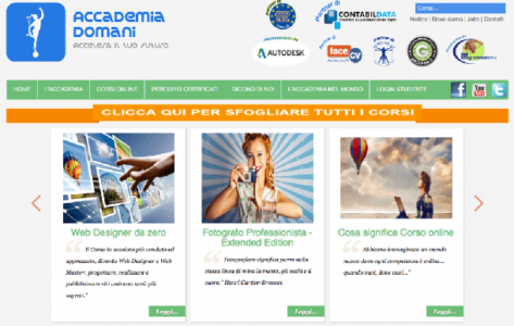 Accademia Domani il sito di corsi online